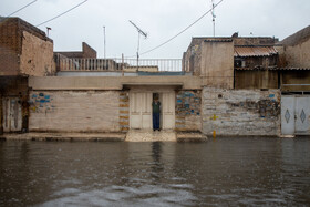 بارش باران و آبگرفتگی معابر در اهواز
