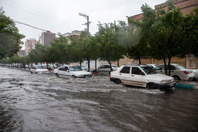 بارش باران و آبگرفتگی معابر در اهواز