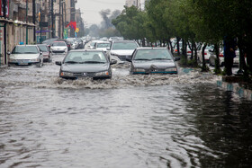بارش باران و آبگرفتگی معابر در اهواز