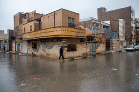 بارش باران و آبگرفتگی معابر در اهواز