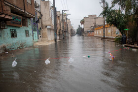 بارش باران و آبگرفتگی معابر در اهواز