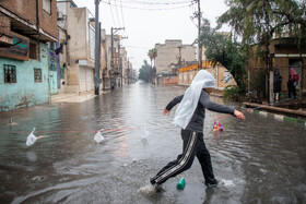 بارش باران و آبگرفتگی معابر در اهواز