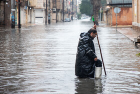بارش باران و آبگرفتگی معابر در اهواز