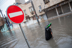 بارش باران و آبگرفتگی معابر در اهواز