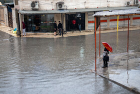 بارش باران و آبگرفتگی معابر در اهواز