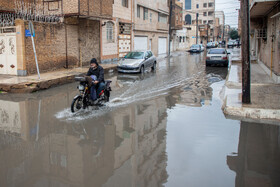 بارش باران و آبگرفتگی معابر در اهواز