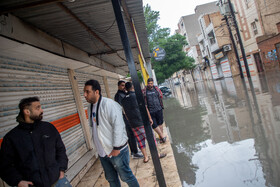 بارش باران و آبگرفتگی معابر در اهواز