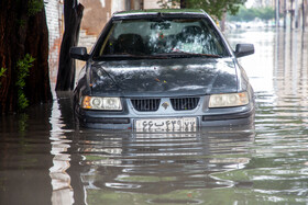 بارش باران و آبگرفتگی معابر در اهواز
