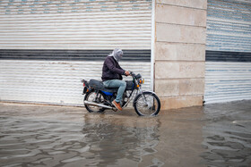 بارش باران و آبگرفتگی معابر در اهواز