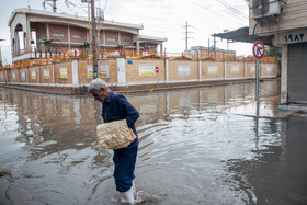 بارش باران و آبگرفتگی معابر در اهواز