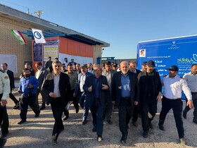 افتتاح مخزن ذخیره آب ۵۰۰۰ مترمکعبی بوزی در شادگان با حضور وزیر نیرو