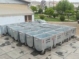 485 عدد سطل زباله مکانیزه در محلات سنندج نصب شد