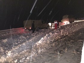 امدادرسانی به ۷۲۲ نفر گرفتار در برف و کولاک شب گذشته کردستان