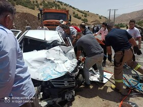 اولین تصادف در محور جدید سنندج مریوان سە کشتە برجای گذاشت