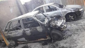 روشنایی شمع دو خودرو سواری را طعمه حریق کرد