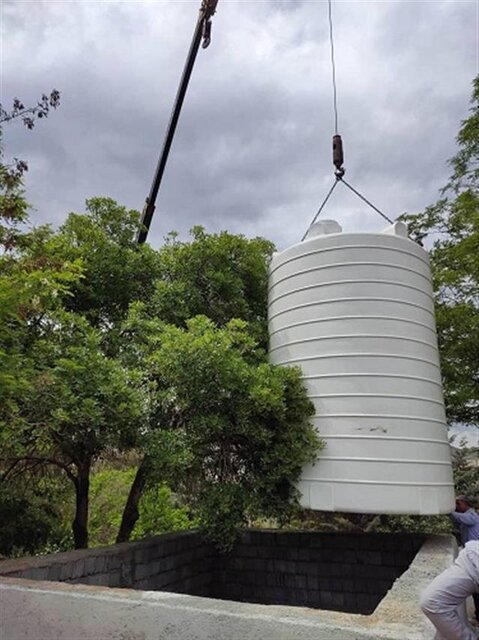 عملیات توسعه و اجرای منبع آب آرامستان بهشت محمدی انجام شد