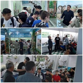 بازدید دانش‌آموزان سنندجی از موزه حیات وحش محیط زیست کردستان در هفته زمین پاک