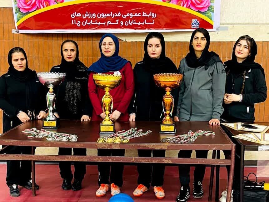 تیم گلبال دختران کردستان نایب‌قهرمان کشور شد