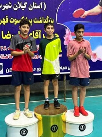 پینگ پنگ باز کردستانی بر سکوی سوم ایستاد