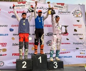 نایب قهرمانی موتورسوار کردستانی در رقابت‌های کشوری