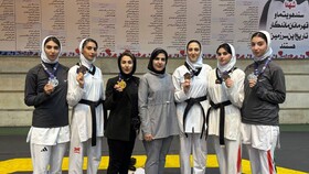 جایگاه هفتم دختران تکواندوکار کردستانی و یک عنوان برتر کشوری