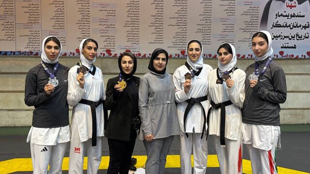 جایگاه هفتم دختران تکواندوکار کردستانی و یک عنوان برتر کشوری