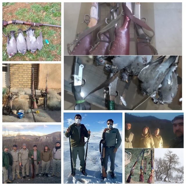 کشف و ضبط ١۵ قبضه اسلحه از متخلفین زیست محیطی در لرستان