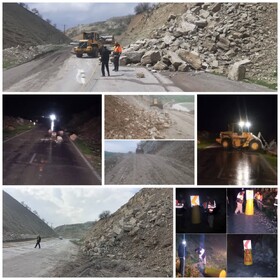ریزش‌برداری در محورهای مواصلاتی لرستان