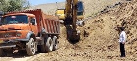 آغاز عملیات ساخت بند سنگی ملاتی در روستای قشلاق بروجرد