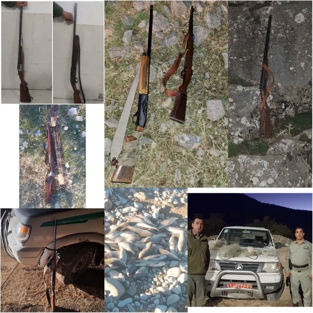 دستگیری ٩ گروه متخلف محیط زیستی در لرستان دستگیری ٩ گروه متخلف محیط زیستی در لرستان