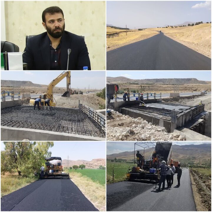 احداث و روکش آسفالت ۱۴۰ کیلومتر راه فرعی و روستایی در لرستان