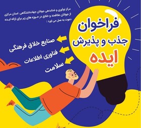 اعلام فراخوان جذب و پذیرش ایده های نوآورانه در مرکز نوآوری و شتابدهی جوانان استان مرکزی