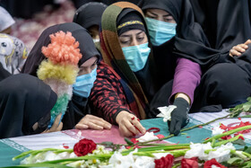 مراسم وداع با دو شهید گمنام دفاع مقدس - مصلی اراک