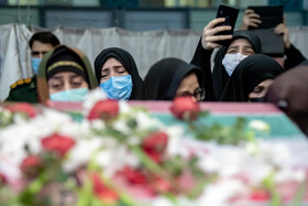 مراسم وداع با دو شهید گمنام دفاع مقدس - مصلی اراک