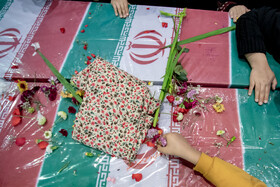 مراسم وداع با دو شهید گمنام دفاع مقدس - مصلی اراک