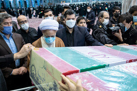 مراسم وداع با دو شهید گمنام دفاع مقدس - مصلی اراک