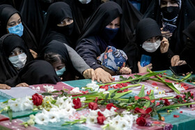 مراسم وداع با دو شهید گمنام دفاع مقدس - مصلی اراک