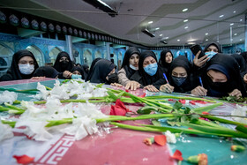 مراسم وداع با دو شهید گمنام دفاع مقدس - مصلی اراک