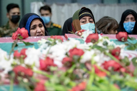 مراسم وداع با دو شهید گمنام دفاع مقدس - مصلی اراک