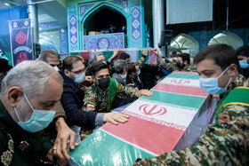 مراسم وداع با دو شهید گمنام دفاع مقدس - مصلی اراک