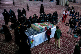 مراسم وداع با دو شهید گمنام دفاع مقدس - مصلی اراک