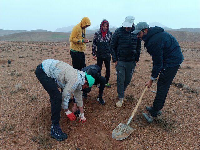 کاشت بیش از ۱۰۰ نهال در منطقه آبخیزداری روستای گلچشمه محلات