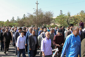 راهپیمایی مردم ساوه در محکومیت جنایات رژیم صهیونیستی در فلسطین