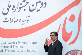عزت‌الله ضرغامی، وزیر میراث فرهنگی، صنایع دستی و گردشگری در دومین جشنواره ملّی انار ساوه