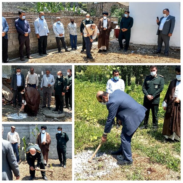 کلنگ زنی ۴ واحد مسکونی در راستای طرح مسکن محرومین در قائمشهر