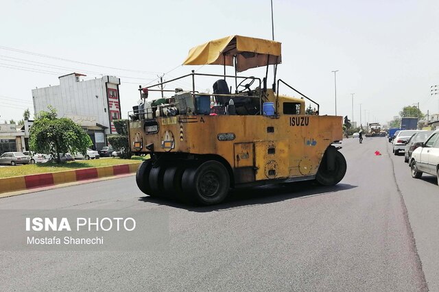 آسفالت بیموقع جاده دلیل ترافیک سنگین محور ساری به قائمشهر