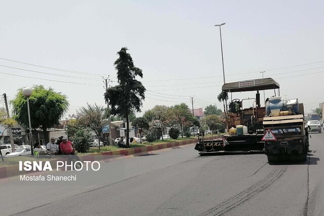 به‌سازی آسفالت محور غربی آرامستان زنجان کلنگ‌زنی شد