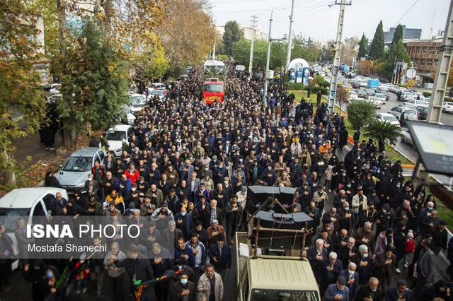 تشییع 14 آلاله زهرایی بر روی دستان مردم شهید پرور دیار علویان