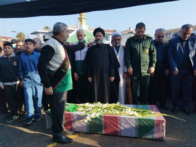 تشییع پیکر مطهر شهدای گمنام در نقاط مختلف مازندران