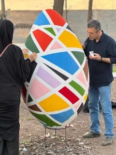جشنواره تخم مرغ رنگی در محمودآباد برگزار شد